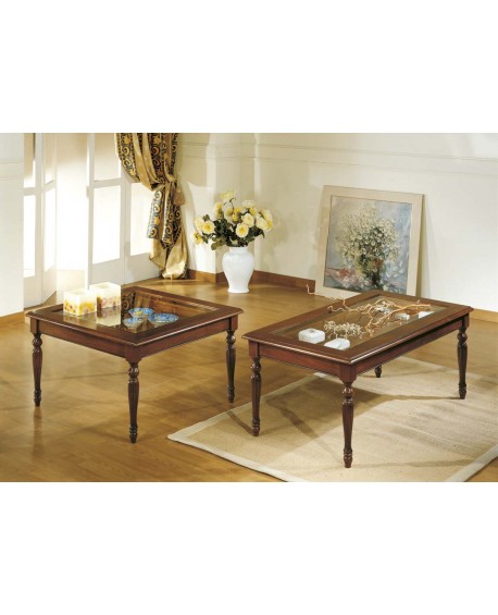 TAVOLINO QUADRATO A BACHECA RIGATO SMONTABILE L.60 H.48 P.60