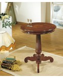 TAVOLINO ROTONDO RIGATO CON PIANO NOCE INTARSIO REGINA DIAM.70 H.78