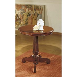 TAVOLINO ROTONDO RIGATO IN CILIEGIO DIAM.70 H.75