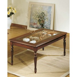 TAVOLINO RETTANGOLARE A BACHECA RIGATO SMONTABILE L.100 H.48 P.50