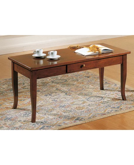 TAVOLINO QUADRATO CON CASSETTO L.70 H.47 P.70