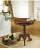 TAVOLINO ROTONDO CON FILETTO NOCE DIAM.70 H.74
