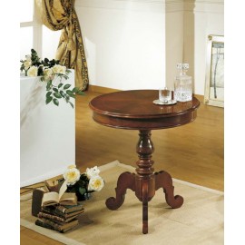 TAVOLINO ROTONDO CON FILETTO NOCE DIAM.70 H.74