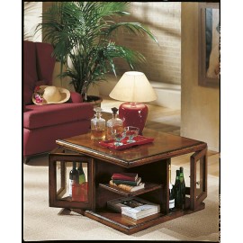 TAVOLINO BAR QUADR. APRIBILE INT. ROSA DEI VENTI  L.80 H.50 P.80