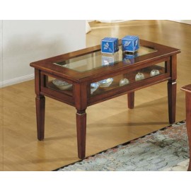 TAVOLINO RETT.RE A BACHECA VETRI LATERALI L.80 H.48 P.48