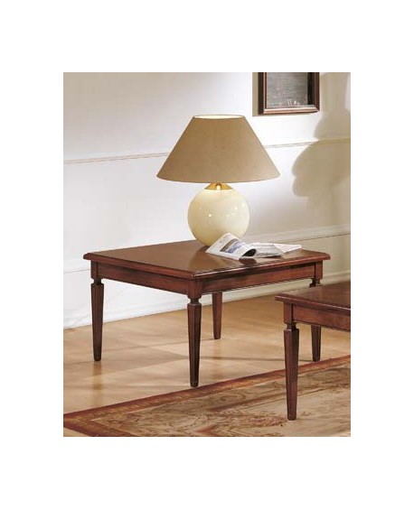 TAVOLINO QUADRATO CON INTARSIO PARQUET L.80 H.49 P.80