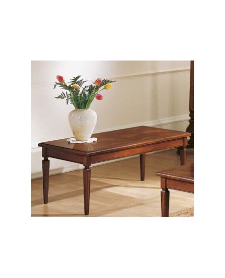 TAVOLINO RETT.RE CON INTARSIO ROSA DEI VENTI L.120 H.49 P.60