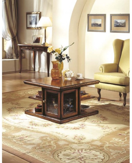 TAVOLINO BAR QUAD. APRIBILE INTARSIO PARQUET   L.80 H.50 P.80