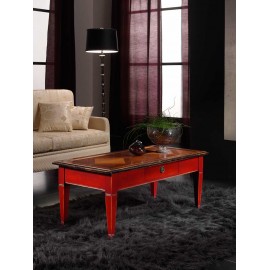 TAVOLINO RETT. PIANO PARQUET IN CILIEGIO MASSELLO C/CASS. L.110 H.45 P.55