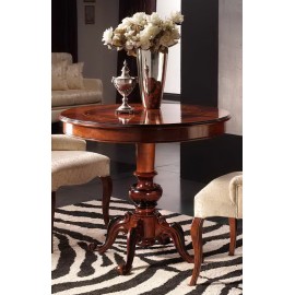 TAVOLINO ROTONDO INTARSIATO DIAM.90 H.77