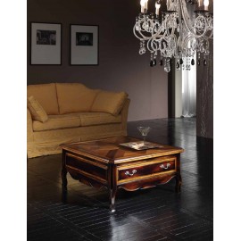 TAVOLINO QUADRATO PARQUET IN CILIEGIO MASSELLO C/CASS. L.90 H.40 P.90