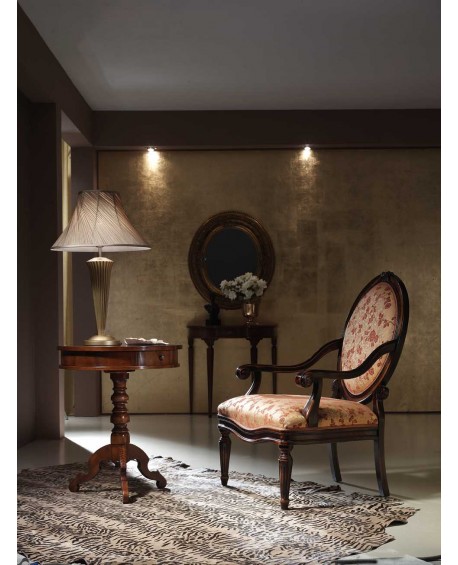 TAVOLINO ROTONDO SAN GIORGIO C/CASSETTO DIAM.60 H.73