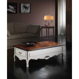 TAVOLINO RETT.RE PARQUET IN CILIEGIO MASSELLO C/2 CASS. L.130 H.40 P.70