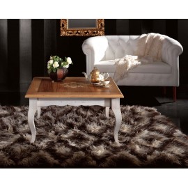 TAVOLINO QUADRATO '700 INT. MARGHERITA E GAMBE SMONTABILI L.90 H.48 P.90