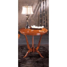 TAVOLINO ROTONDO INGLESE INTARSIO SCACCHI DIAM.80 H.77