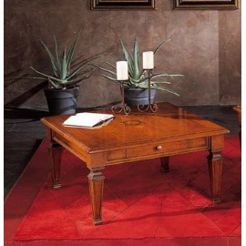 TAVOLINO QUADRATO 1 CASS. INT. FARFALLA E GAMBE SMONT. L.90 H.48 P.90