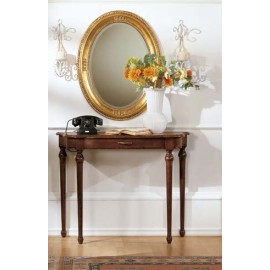 CONSOLLE SAGOMATA CON GAMBA TORNICA, SMONTABILE L.103 H.80 P.37