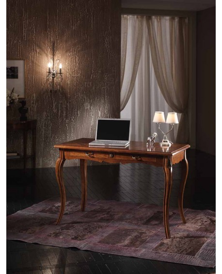 SCRITTOIO 2 CASSETTI PIANO PARQUET CON FUGHE L.120 H.78 P.60