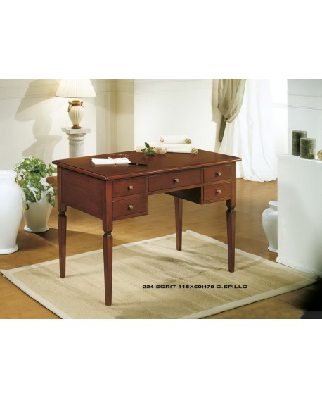 SCRITTOIO 5 CASSETTI E GAMBE A SPILLO L.115 H.79 P.60