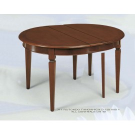 TAVOLO ROTONDO TANGANICA DM 120 CON 1 ALL. CENTR. DA 40 CM G.SPILLO