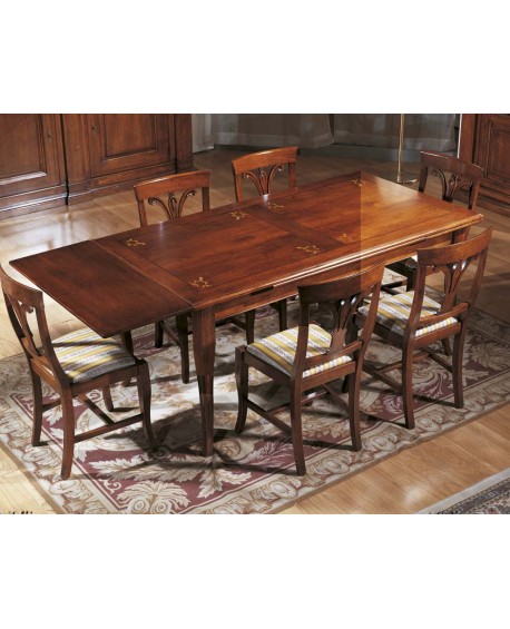 TAVOLO RETT. ALL. 170X90 MODELLO ARCO CON 2 ALL. DA 40 CM G. NR 5