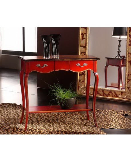 CONSOLINA '700 IN CILIEGIO MASSELLO 2 CASSETTI  L.90 H.77 P.32