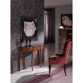 CONSOLLE MEZZALUNA 1 CASSETTO CENTRALE E SEGRETO L.105 H.77 P.37