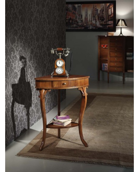 CONSOLLE ANGOLARE CON FILETTO E 1 CASSETTO L.46,5 H.80 P.46,5