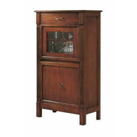 MOBILE BAR IN CILIEGIO CON RIB. ANTA VETRO L.73 H.129 P.38