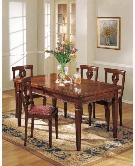 TAV.RETT. ALL. 160X90 NOCE MOD.DUB. C/GRECA E 4 ALL. DA 40 G. NR10