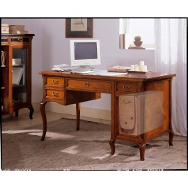 SCRIVANIA IN LISTELLARE PORTA PC GAMBE '700 E ALETTE LAT. L.140 H.78 P.70