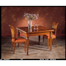 TAVOLO QUADR. ALLUNGABILE CON FILETTO L.110 P.110