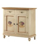 DRESSER WOOD WOOD MOBILE - ivory decorated
