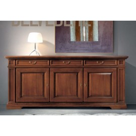 Armario 3 puertas 3 CAJONES MADERA SÓLIDA