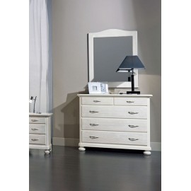 TRITTICO COMO E 2 COMODINI IN LEGNO DI ABETE VARI COLORI