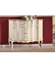 CREDENZA 2 PORTE 1 CASSETTO LEGNO MASSELLO LACCATO BIANCO