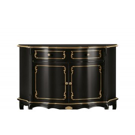 CREDENZA 2 PORTE 1 CASSETTO LEGNO MASSELLO LACCATO BIANCO