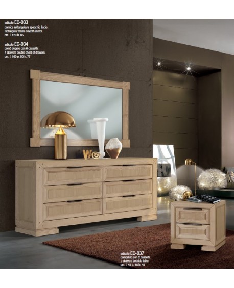 Comodino 2 cassetti L.45 P.45 H.45