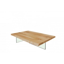 Tavolino con gambe in vetro    L.120 H.28 P.80