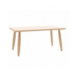 Tavolo c/gambe tornite e piano rovere C/BORDO NATURALE L.140 H.76 P.90