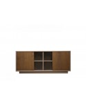 Credenza struttura MDF c/ante scorrevoli in rovere zoccolo chiuso    L.185,5 H.78 P.50