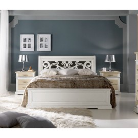 LETTO MATRIMONIALE TRAFORATO IN LEGNO MASSELLO