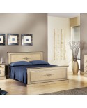 LETTO MATRIMONIALE IN LEGNO DECORATO A MANO