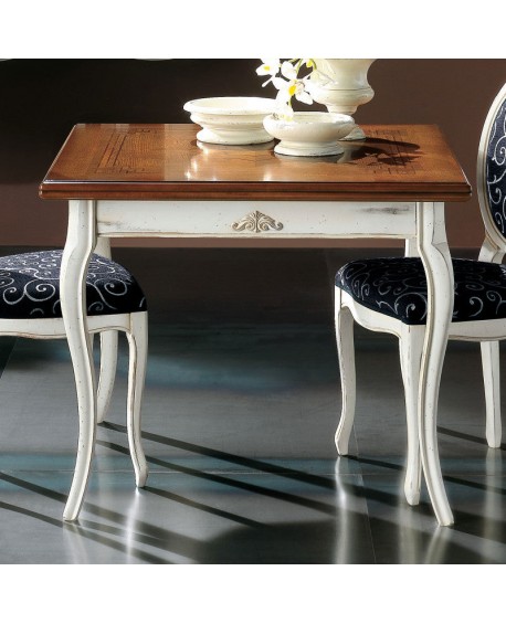 tavolo legno massello bicolore - vari colori 100 allungabile a libro