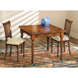 TAVOLO QUADRATO A LIBRO SPINAPESCE CON INT. TOSCANO L.100 P.100