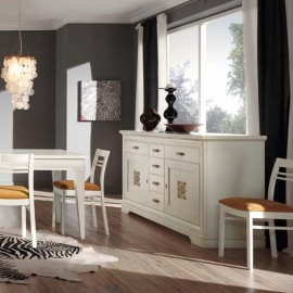 MUEBLE ESTILO DRESSER BASSANO MADERA blanco mate