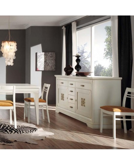 CABINET STYLE DRESSER BASSANO BOIS BLANC MATT