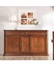 CREDENZA CON RILIEVO IN LEGNO MASSELLO VARI COLORI L 196 - P 50 H 110