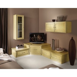 PORTA TV AD ANGOLO LEGNO MASSELLO 104X104 P115 H 48