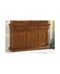 CREDENZA base + Raised SOLID WOOD ARTIGIANALE L190 p 50 H 228